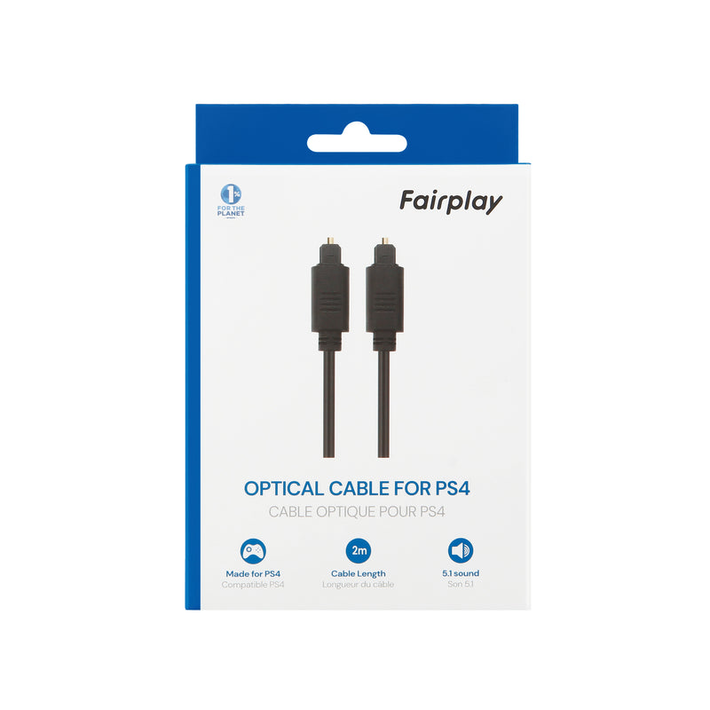 FAIRPLAY Câble Optique PS4 (Noir)