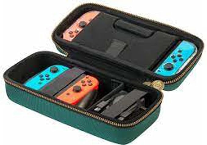 Nintendo Pochette de Transport Rigide pour consoles et Accessoires Switch Verte Zelda