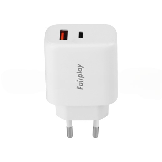 FAIRPLAY Chargeur 65W 2 ports (USB-A + USB-C)