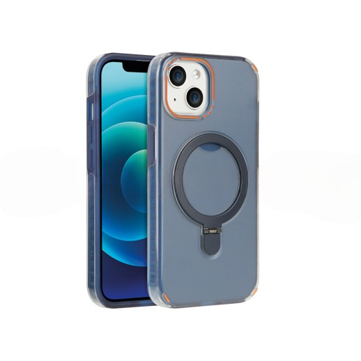 Coque Metal Ring iPhone (Bleu)