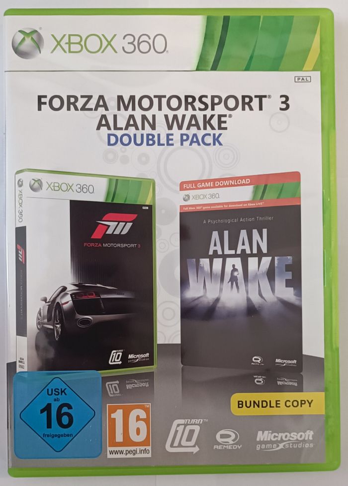 FORZA MOTORSPORT 3 / ALAN WAKE DOUBLE PACK XBOX 360